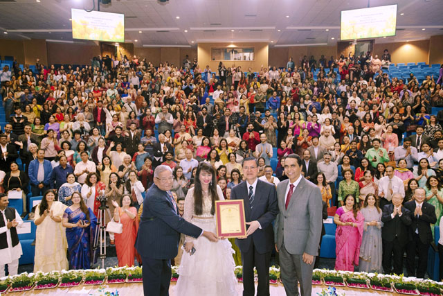 印度齋浦爾國際大學頒授名譽博士學位予池田大作。